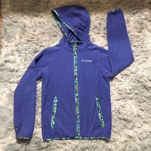 Columbia Girls Purple Hood Fleece Jacket-M (10/12)